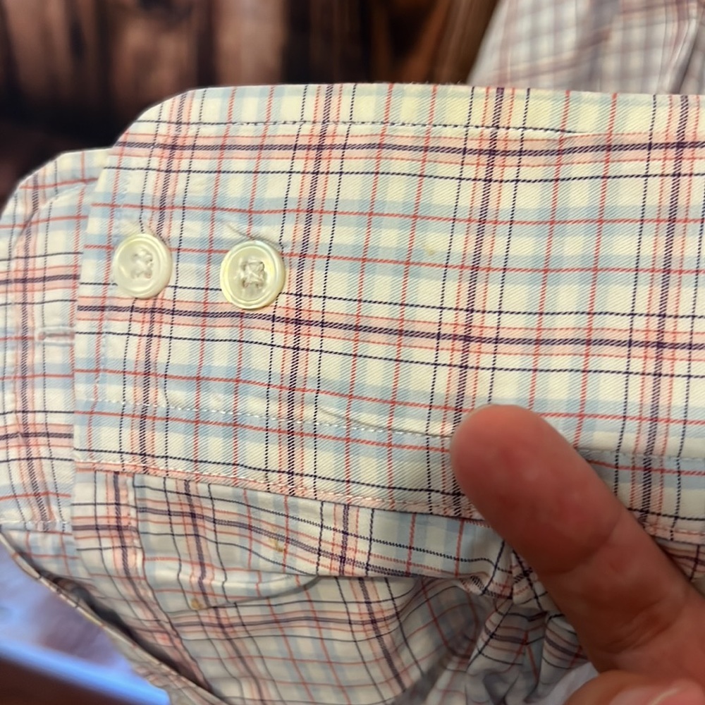 Faconnable Mens Button-down Plaid Dress Shirt - Picture 4 of 6
